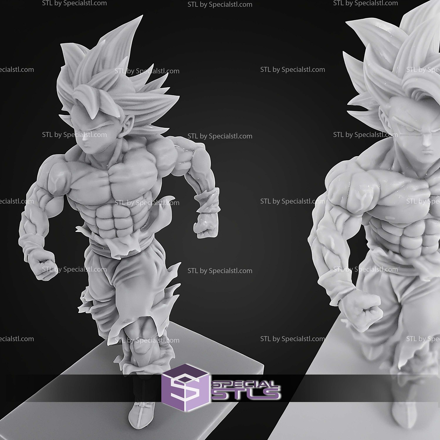Goku Ultra Instinct Dragon Ball Super Vol 24 STL Files 3D Model — view 2