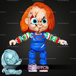 Super Basic STL Chucky MultiColor 3D Model