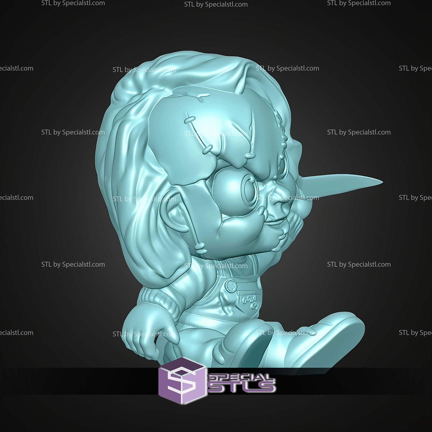 Super Basic STL Chucky MultiColor 3D Model — view 2