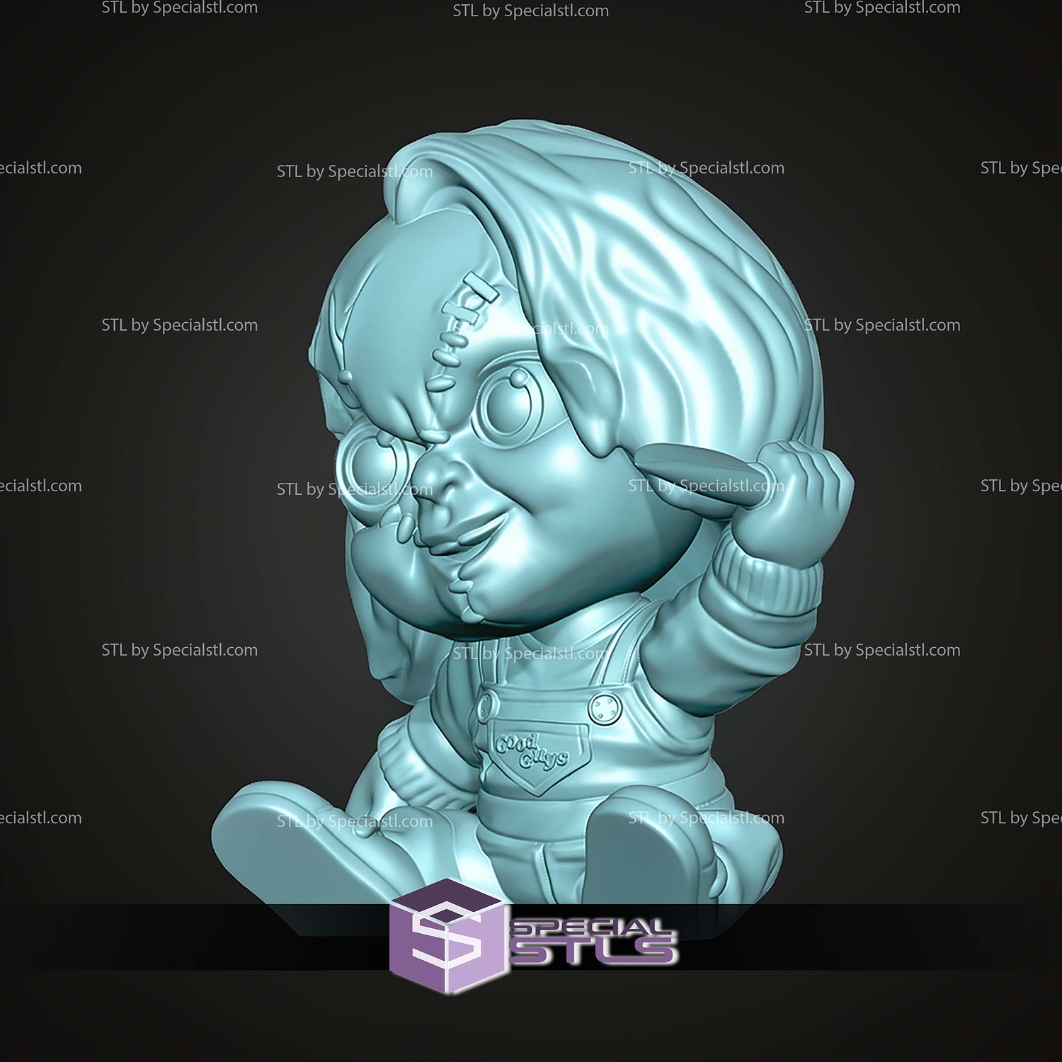 Super Basic STL Chucky MultiColor 3D Model — view 4
