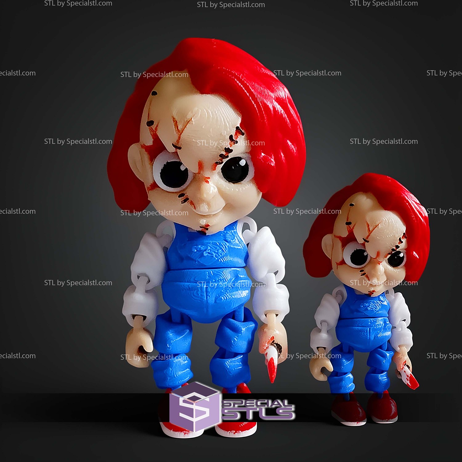 Super Basic STL Chucky MultiColor 3D Model — view 6