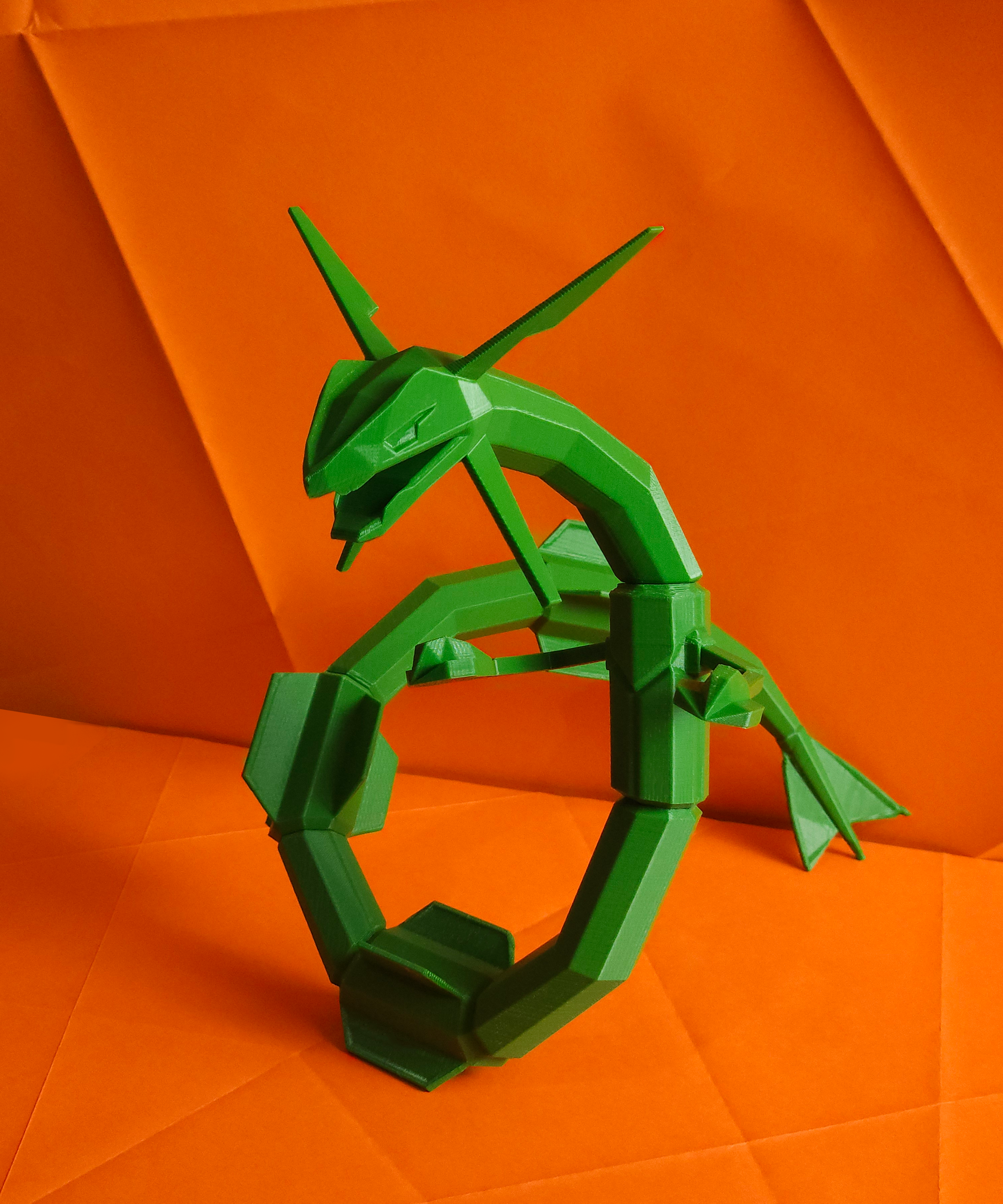 Rayquaza Low Poly Pokemon 3D STL Model — view 2