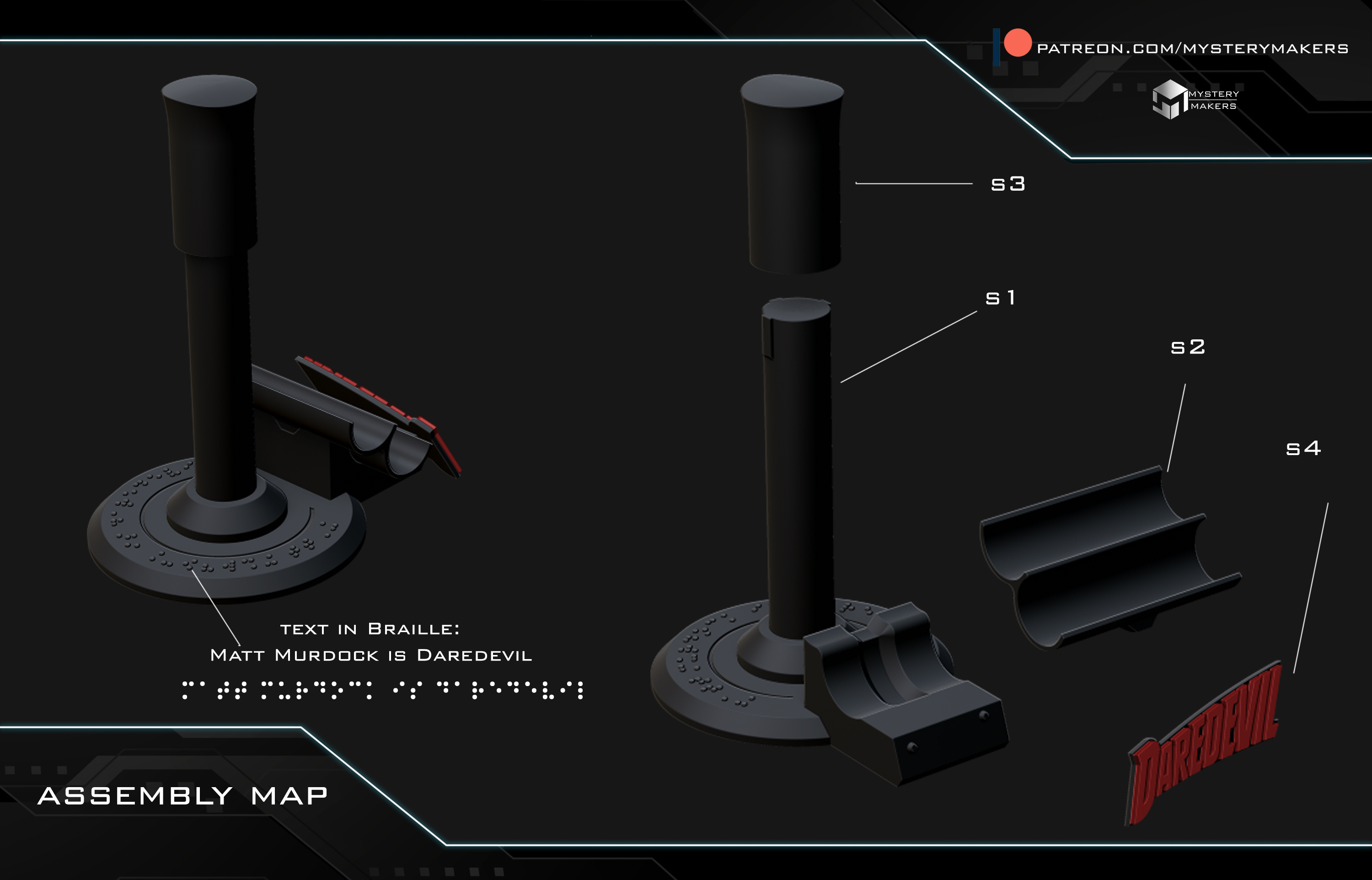 Daredevil stand 3D STL Model