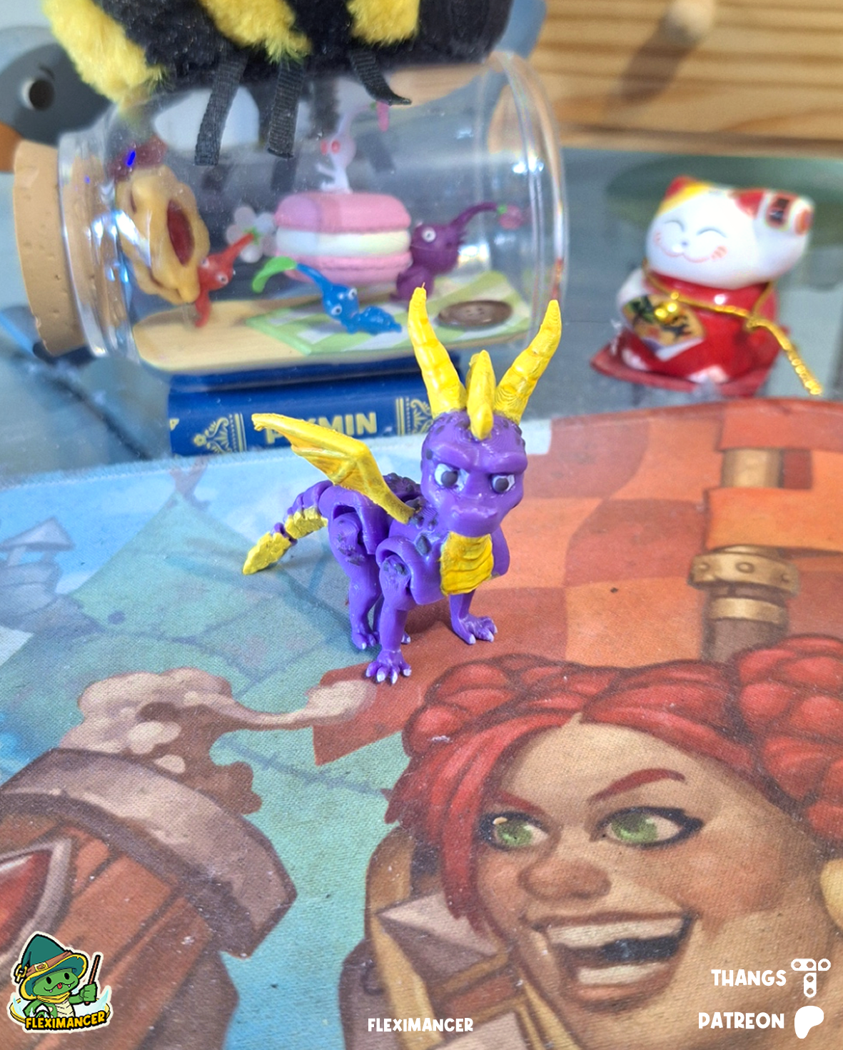 Spyro - Spyro The Dragon | Flexi Print-in-place | Multicolor 3D 3MF Model