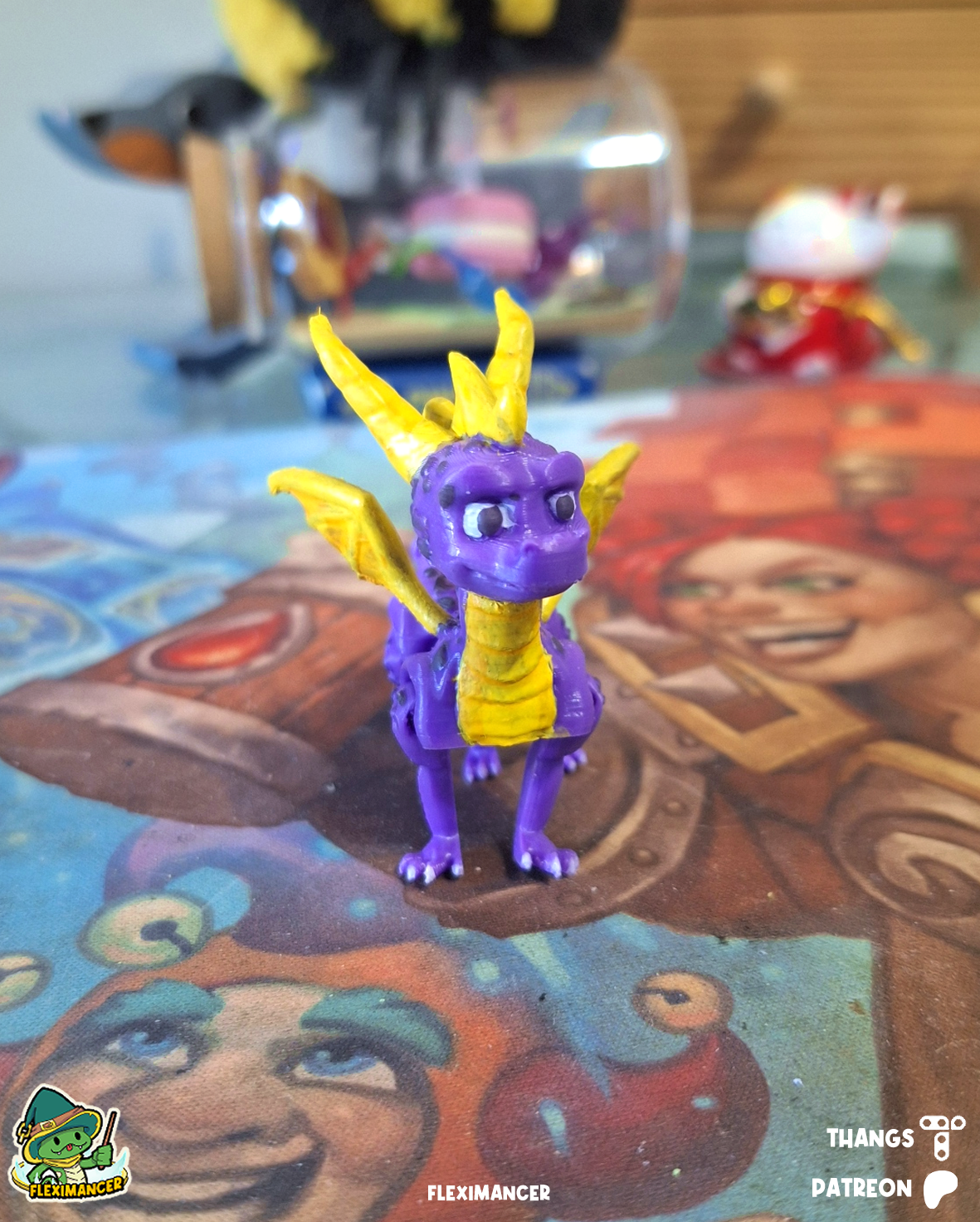 Spyro - Spyro The Dragon | Flexi Print-in-place | Multicolor 3D 3MF Model — view 2