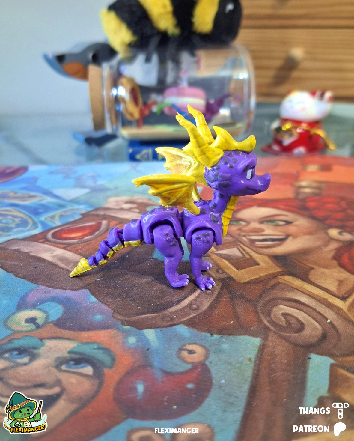 Spyro - Spyro The Dragon | Flexi Print-in-place | Multicolor 3D 3MF Model — view 3