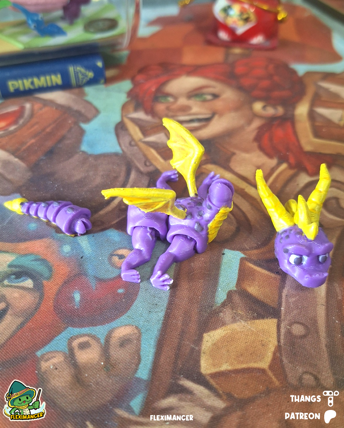 Spyro - Spyro The Dragon | Flexi Print-in-place | Multicolor 3D 3MF Model — view 5