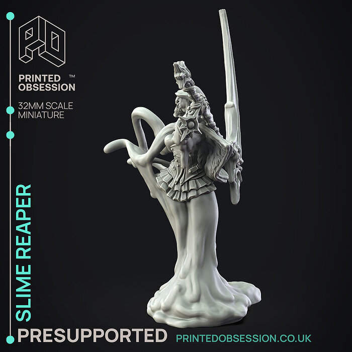 Slime Reaper - Humanoid Slime -  PRESUPPORTED - 32mm scale 3D STL Model — view 5