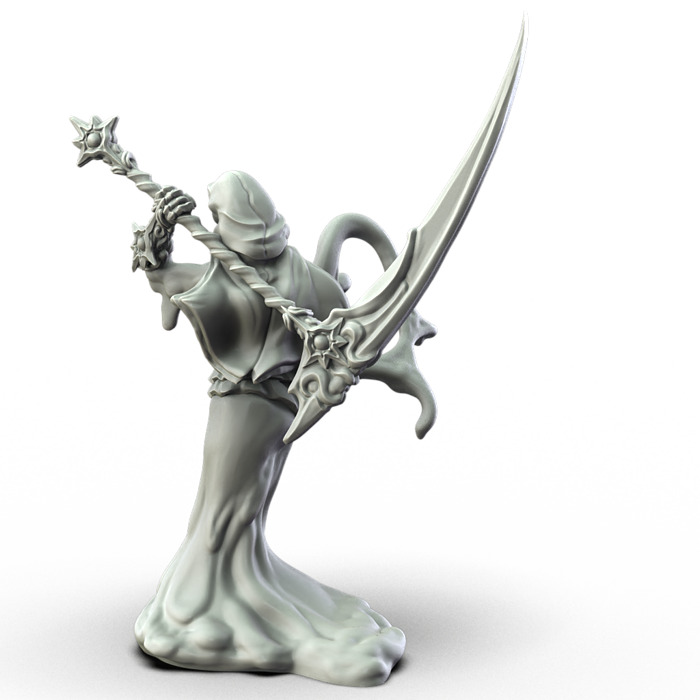 Slime Reaper - Humanoid Slime -  PRESUPPORTED - 32mm scale 3D STL Model — view 8