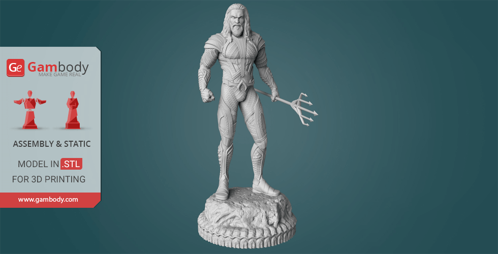 Aquaman 3D Printing Model | Assembly STL Model