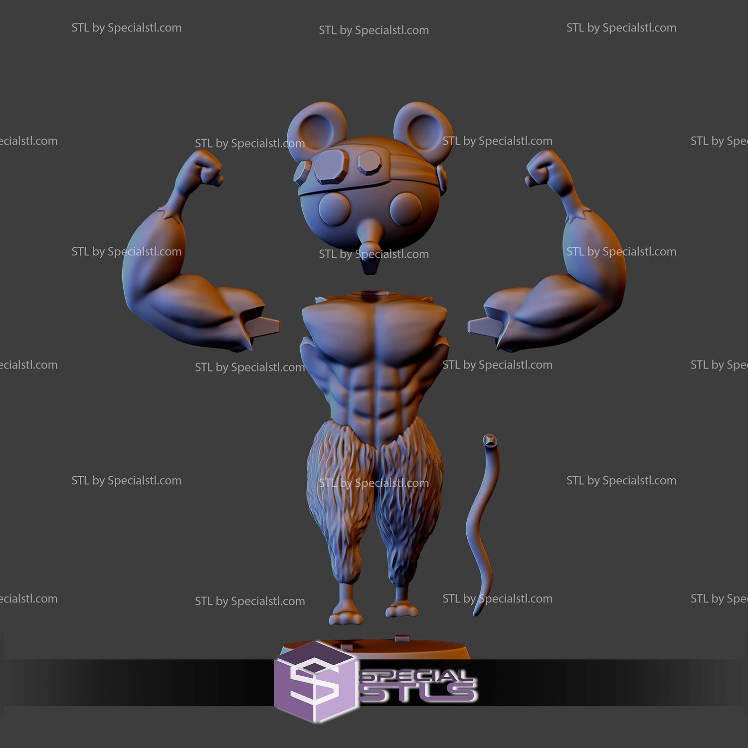 Uzui Tengen Mice V2 3D Printer Files STL Model — view 7