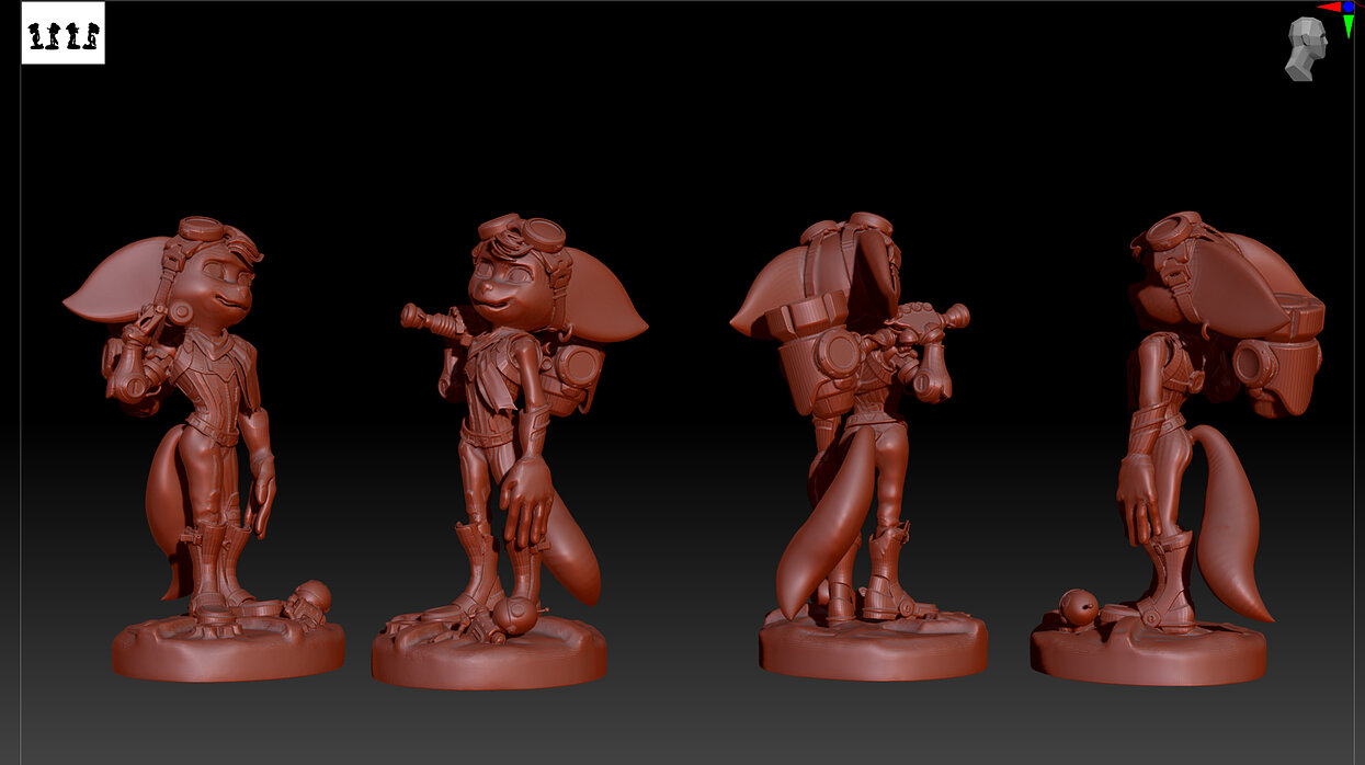 Ratchet and Clank Rivet 3D OBJ Model — view 2