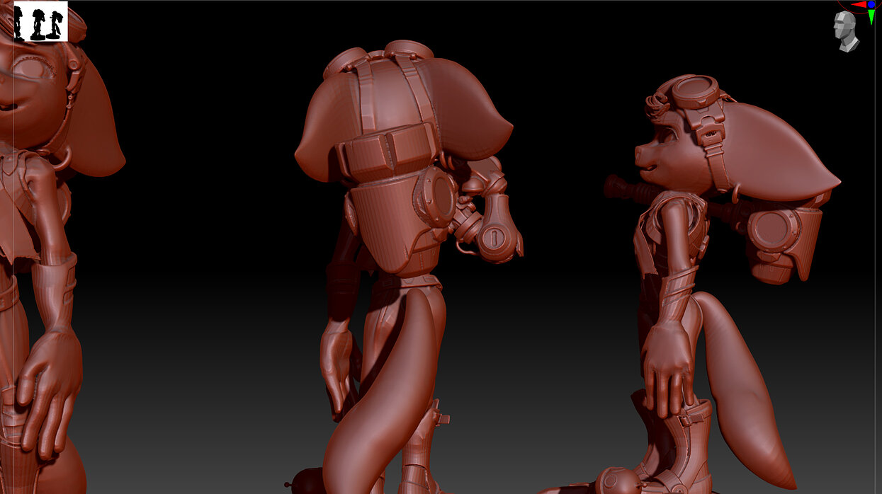 Ratchet and Clank Rivet 3D OBJ Model — view 4