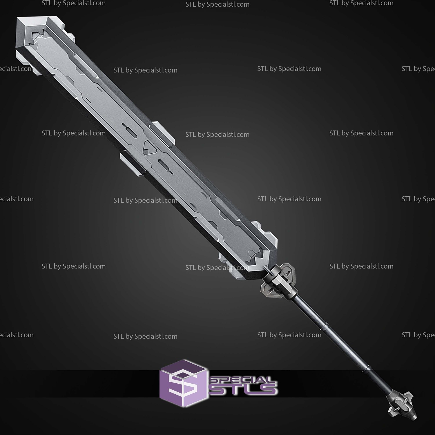 Cosplay STL Files Gundam Barbatos Lupus Sword 3D Model — view 2