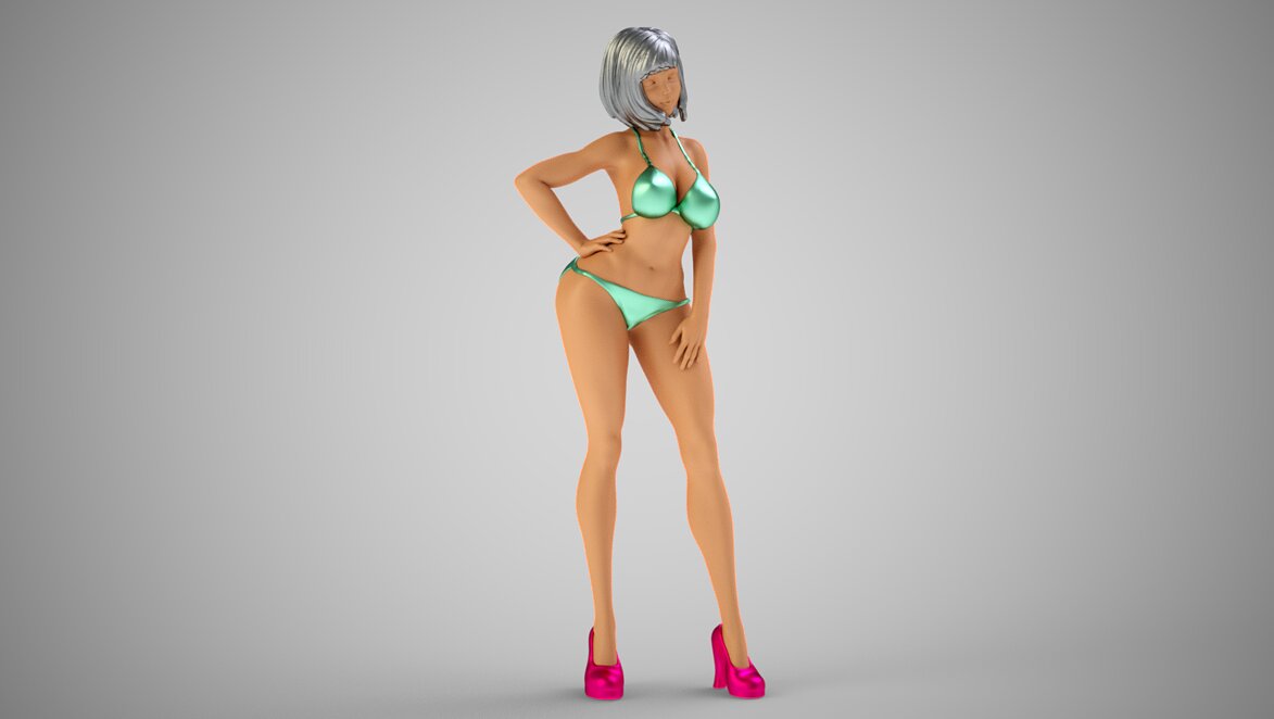 Truant Girl 3D FBX Model — view 2