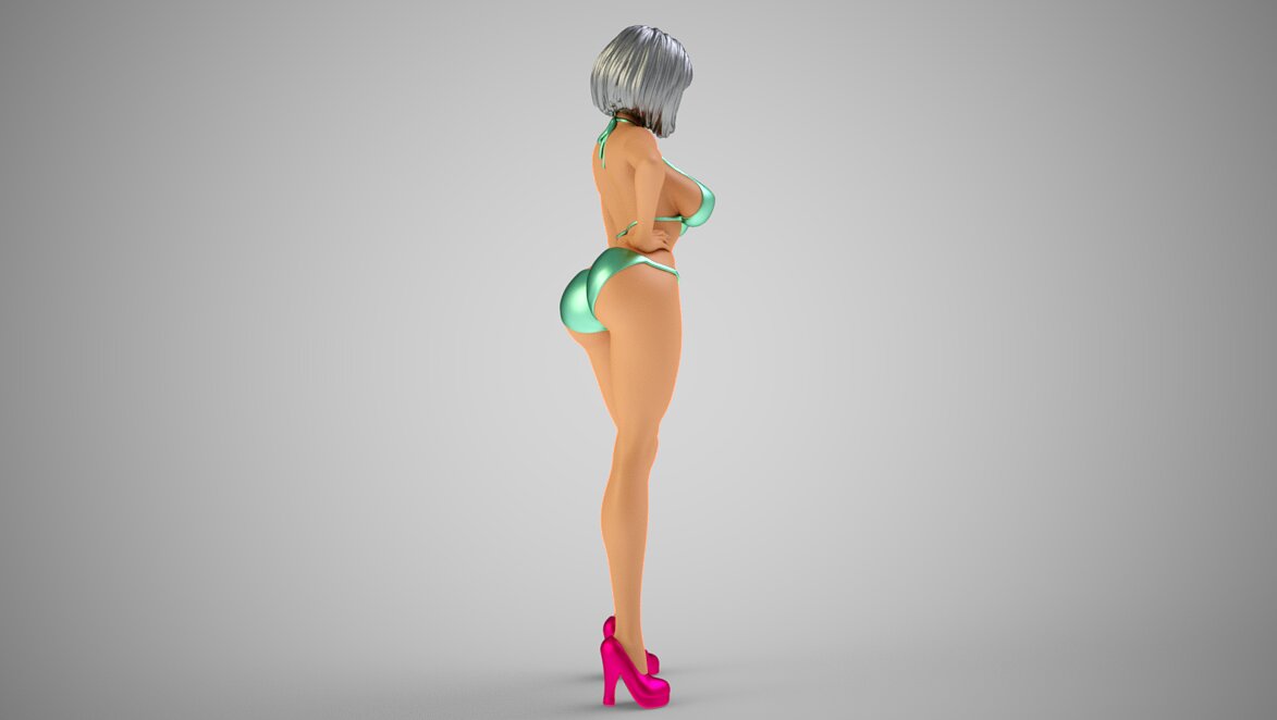 Truant Girl 3D FBX Model — view 4