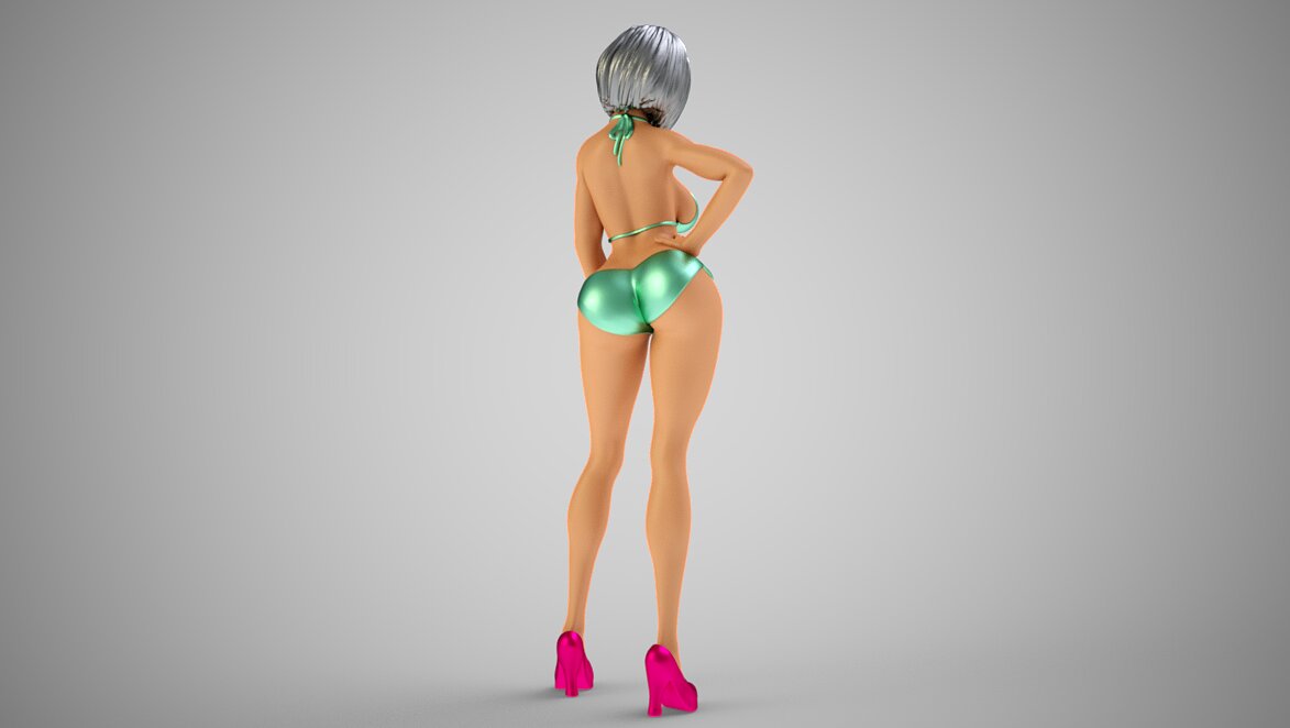 Truant Girl 3D FBX Model — view 5