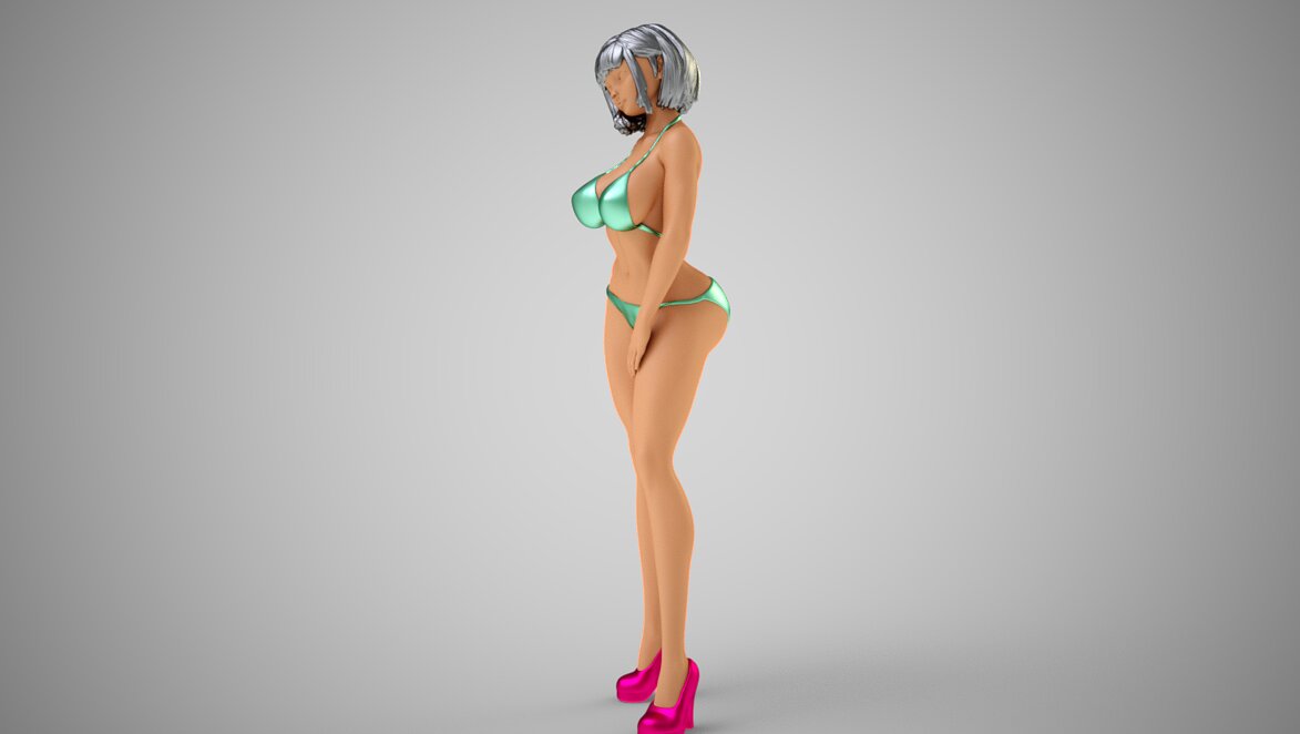 Truant Girl 3D FBX Model — view 8