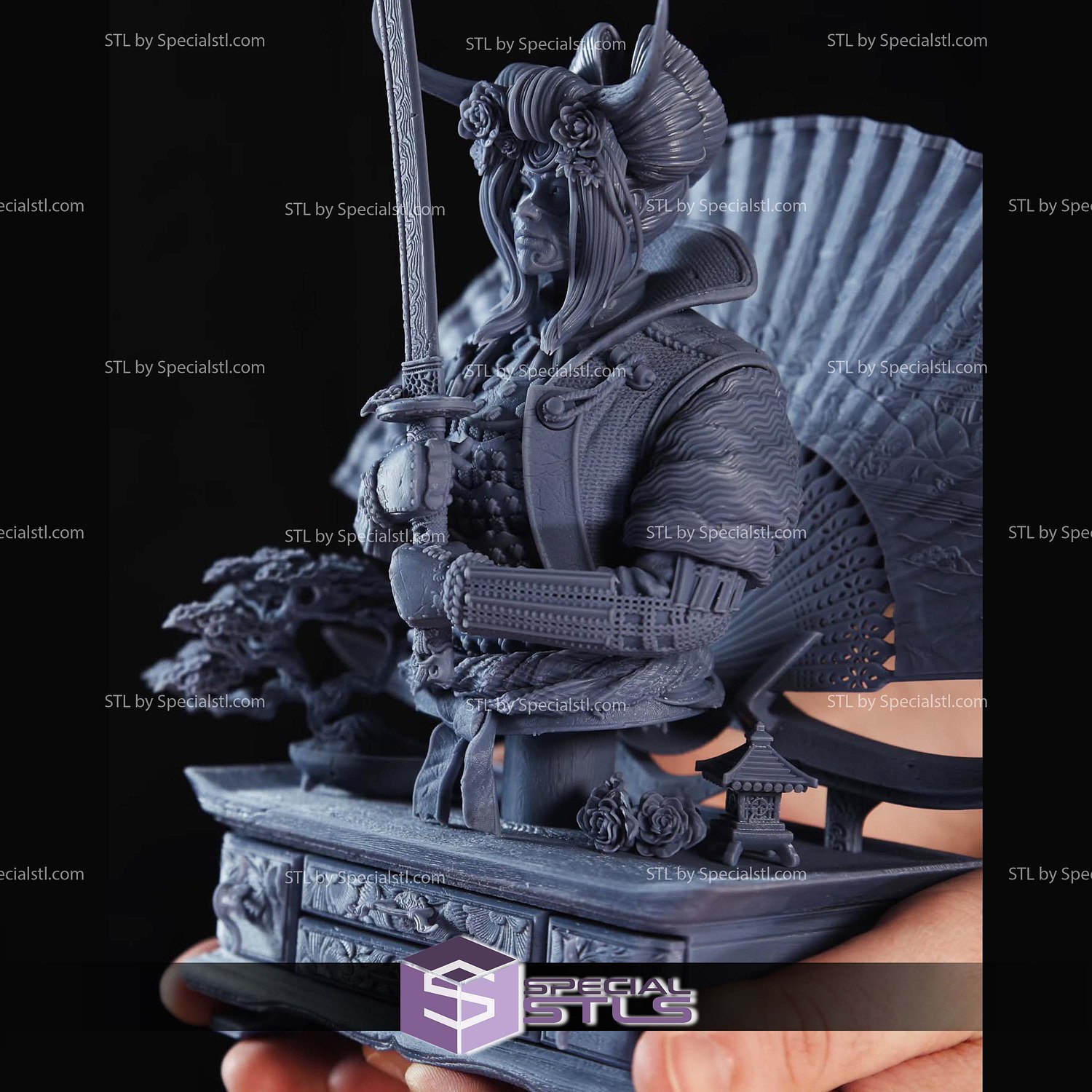 Himiko The Immortal Child Bust 3D Printer Files STL Model — view 2