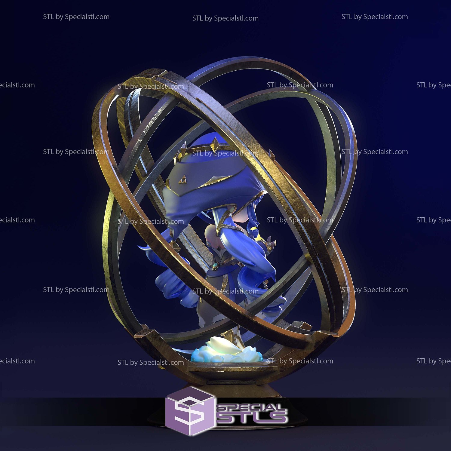 Layla Chibi Genshin Impact STL Files 3D Model — view 5
