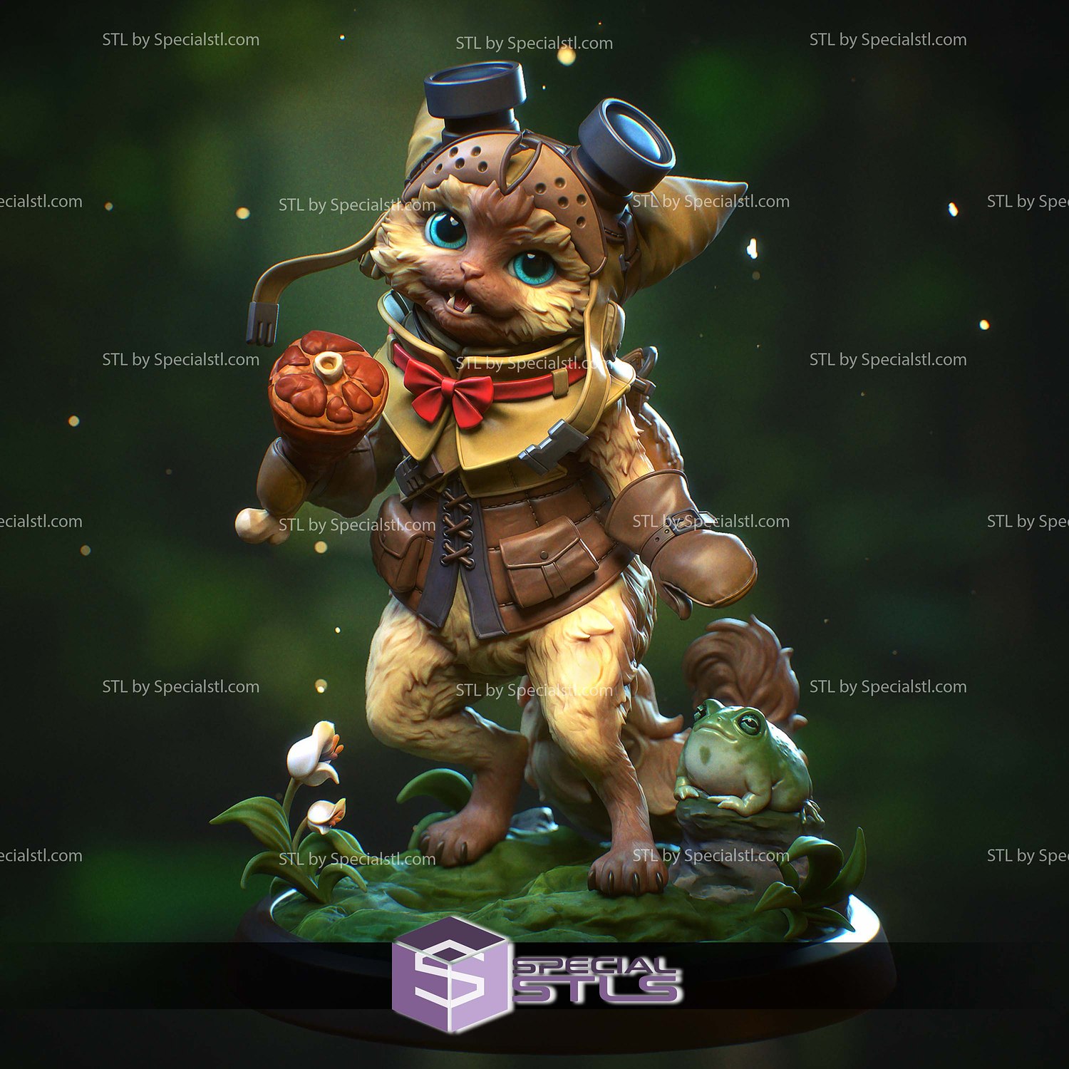 Palico and Toad Monster Hunter STL Files 3D Model — view 2