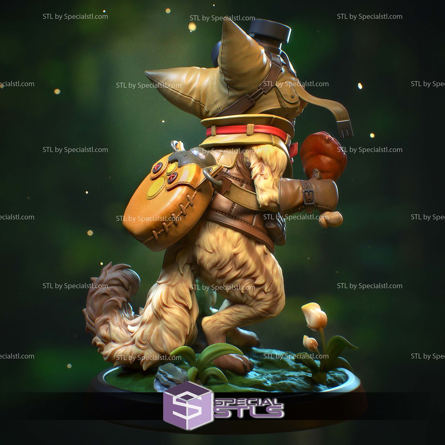 Palico and Toad Monster Hunter STL Files 3D Model — view 4