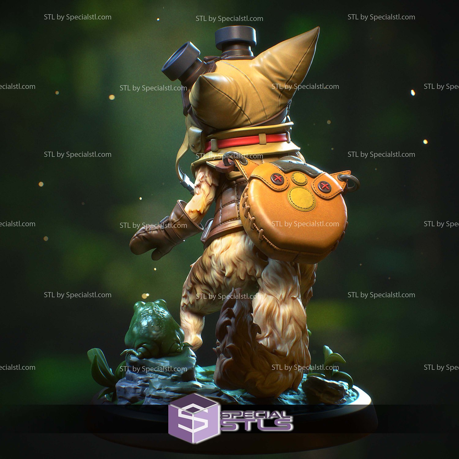 Palico and Toad Monster Hunter STL Files 3D Model — view 5