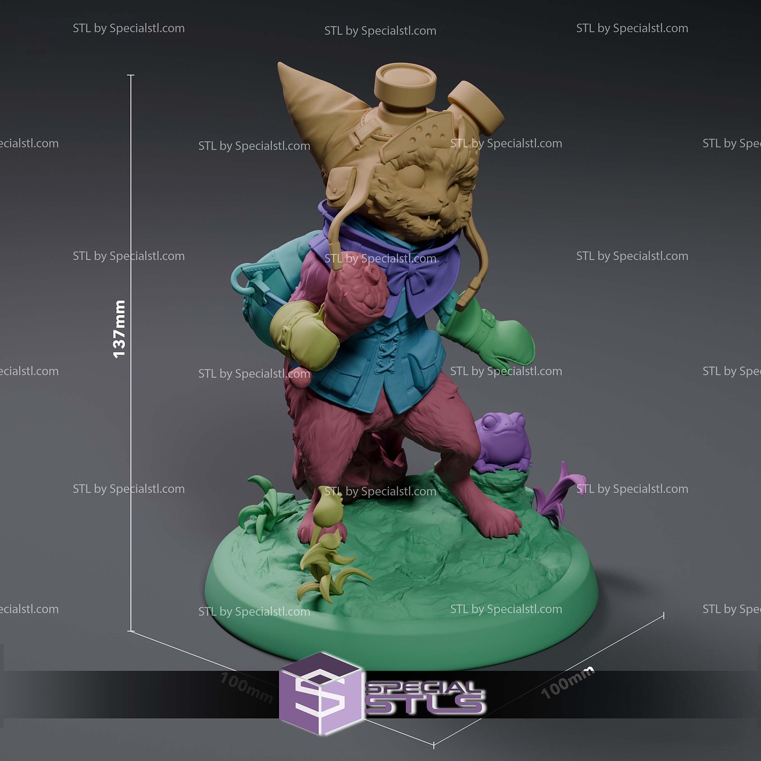 Palico and Toad Monster Hunter STL Files 3D Model — view 7