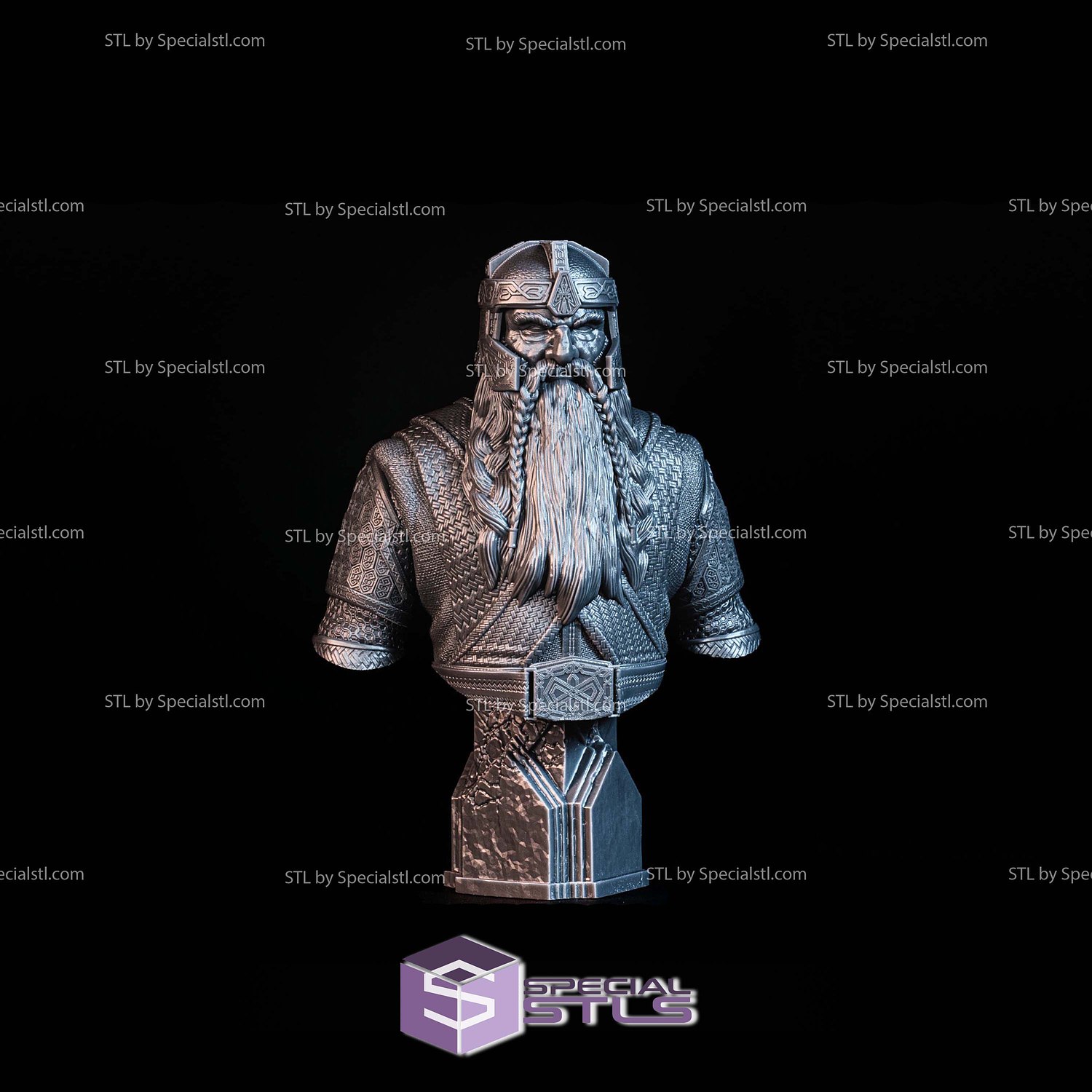 Simple STL Collection Gimli Bust 3D Model — view 2