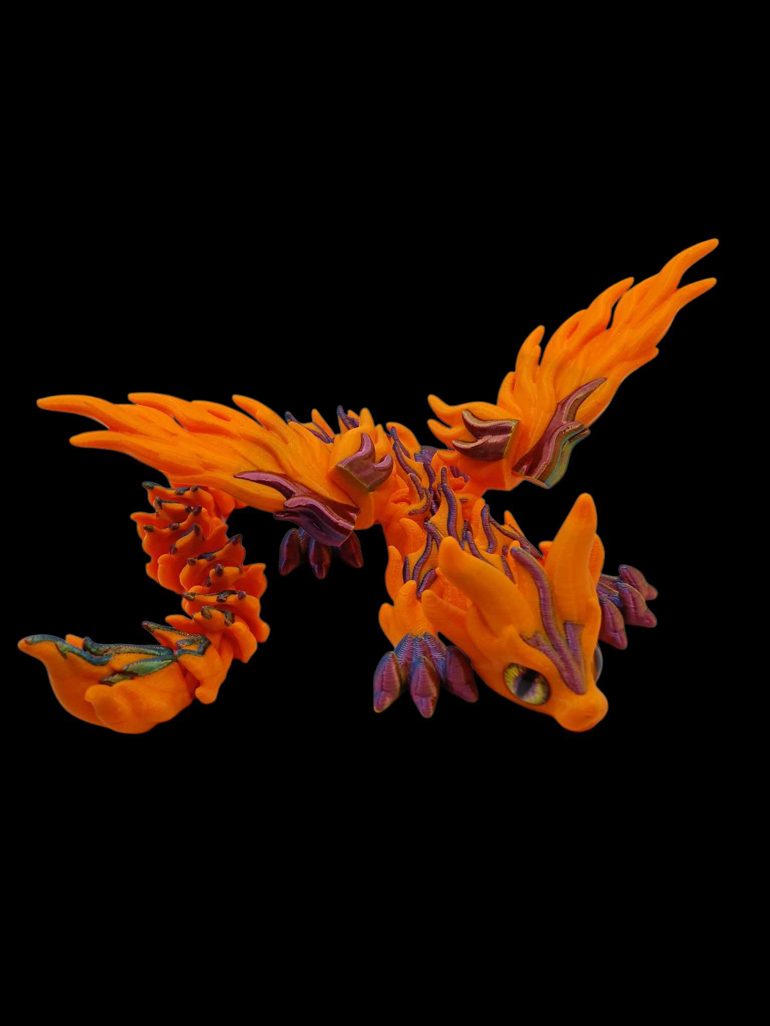 Fire Elemental Dragon Glass Eye 3D STL Model — view 2