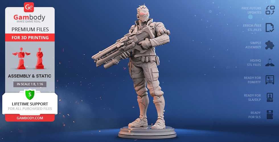 Soldier: 76 3D Printer Files | Assembly STL Model