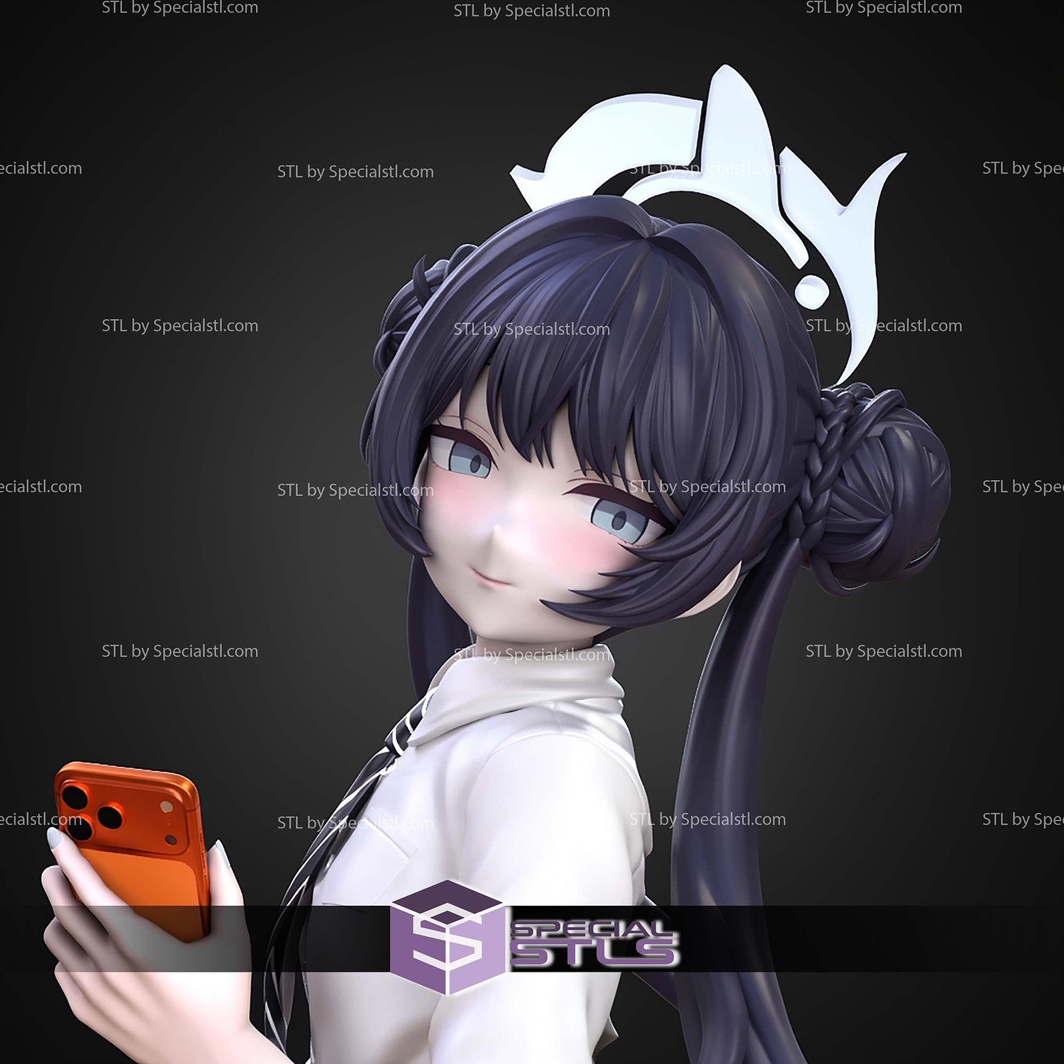 Kisaki Blue Archive School Outfit STL Files 3D Model — view 2
