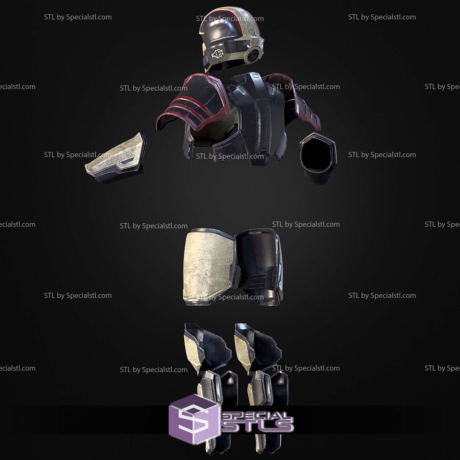Cosplay STL Files Champion of the People Armor 3D Model — view 4
