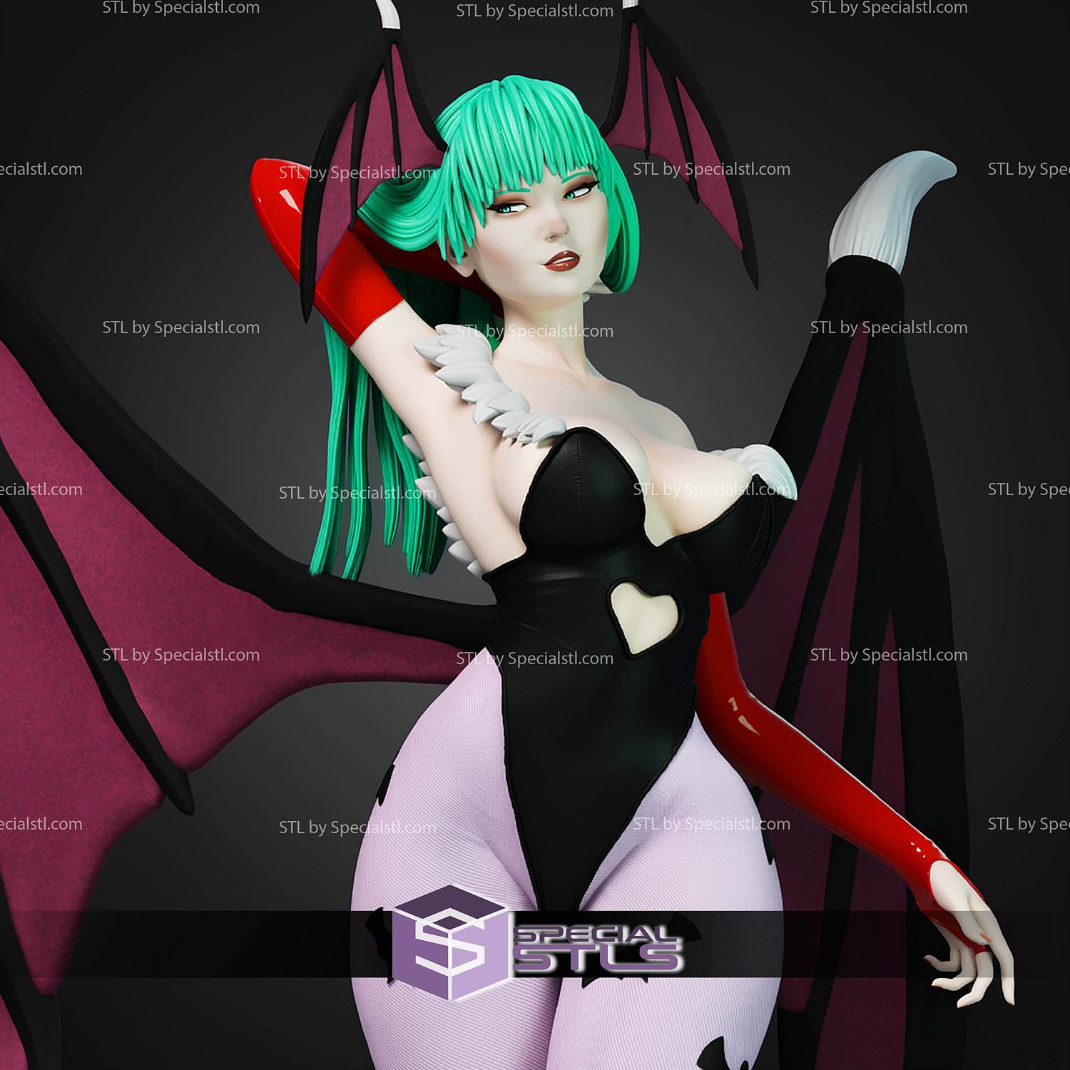 Morrigan Aensland Signature STL Files 3D Model — view 7