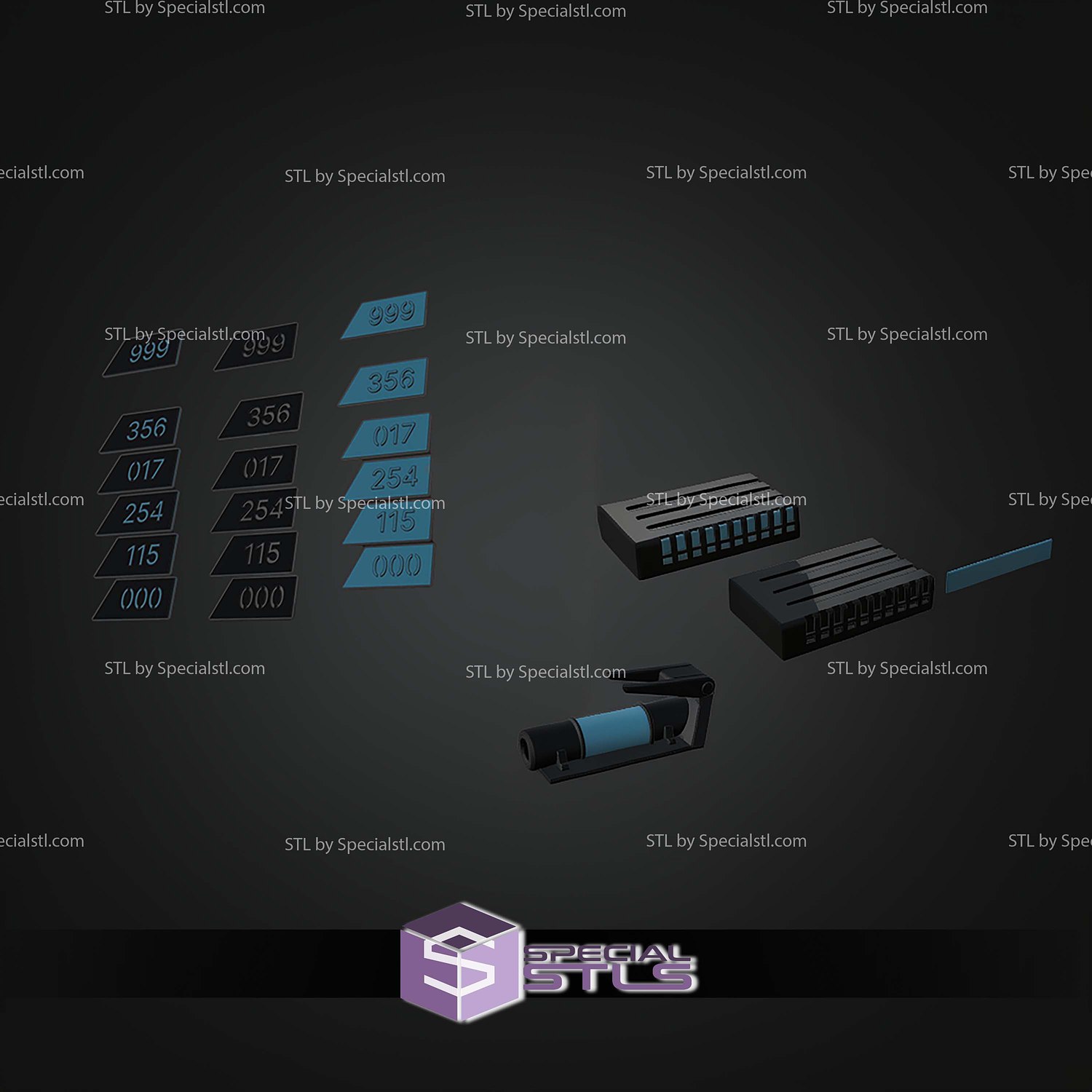 Cosplay STL Files DC-17m Interchangeable Weapon 3D Model — view 2