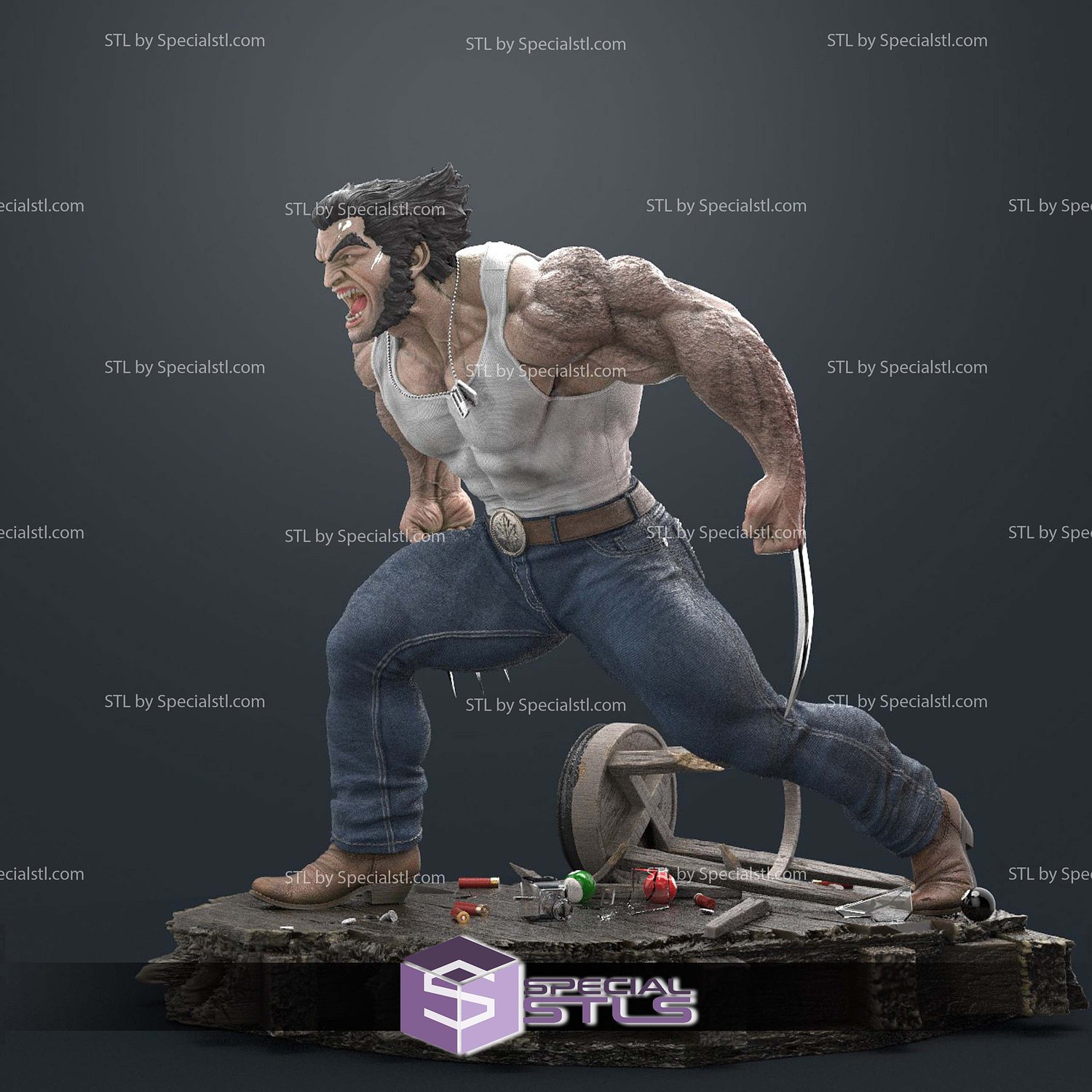 Logan with and without Jacket 3D Printer Files STL Model — view 2