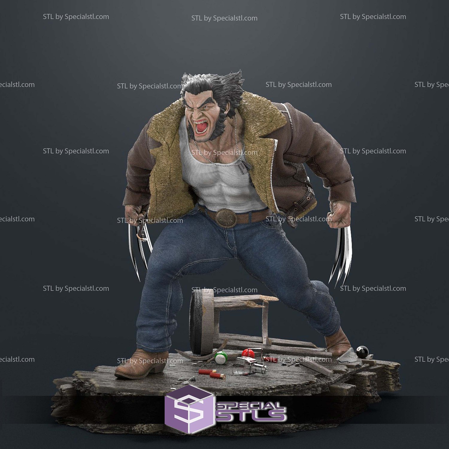 Logan with and without Jacket 3D Printer Files STL Model — view 3