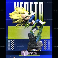 Vegeta SSJ3 Daima Chibi STL Files 3D Model