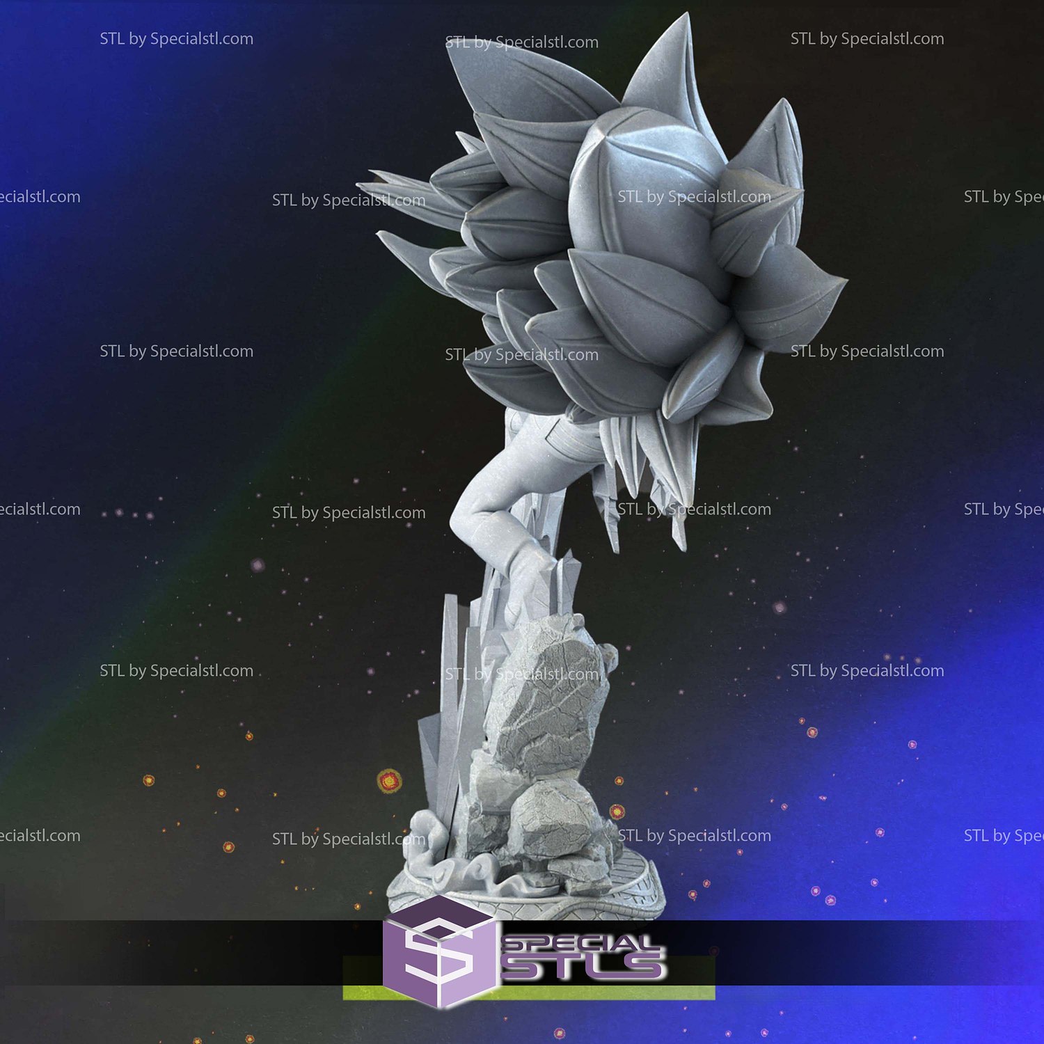 Vegeta SSJ3 Daima Chibi STL Files 3D Model — view 5