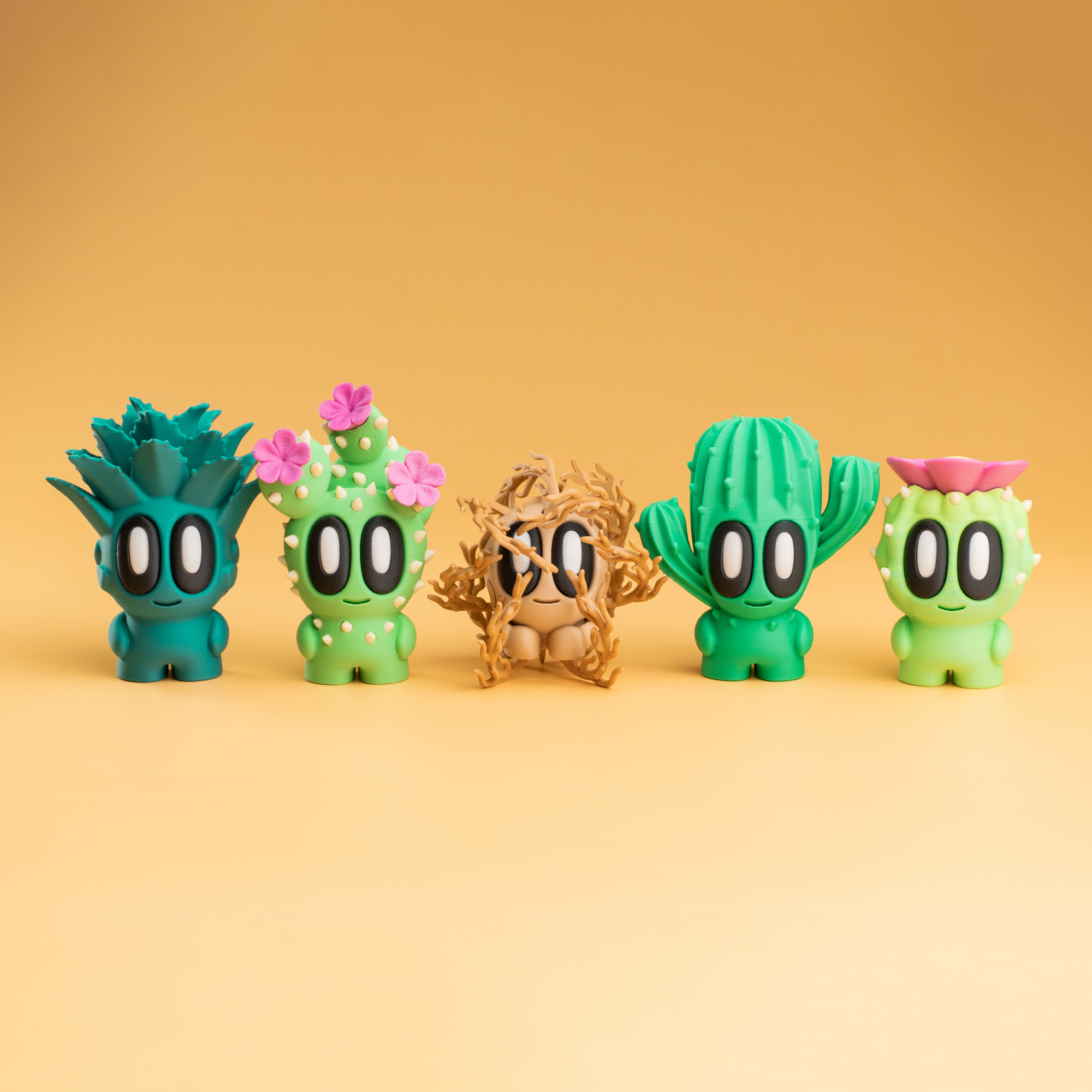 Blob Plants - Desert Series - Mini Plant Collectible Art Toy with Skull Container 3D 3MF Model — view 8