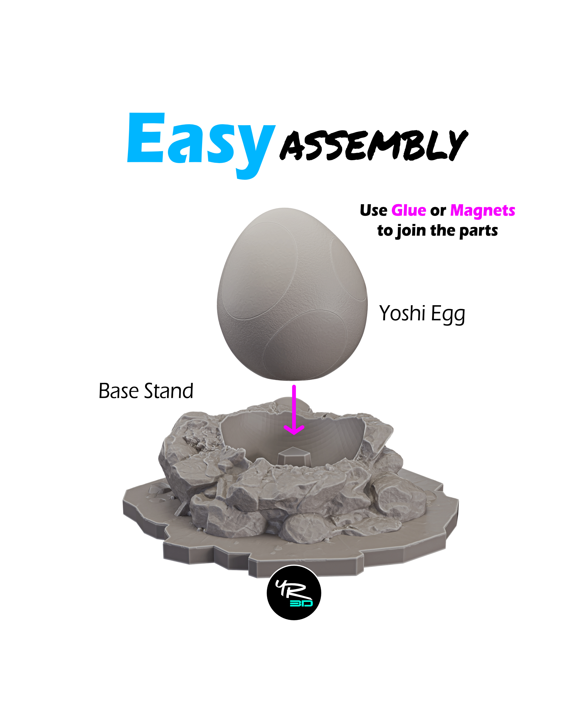 Yoshi Egg Diorama (Fan Art) 3D 3MF Model
