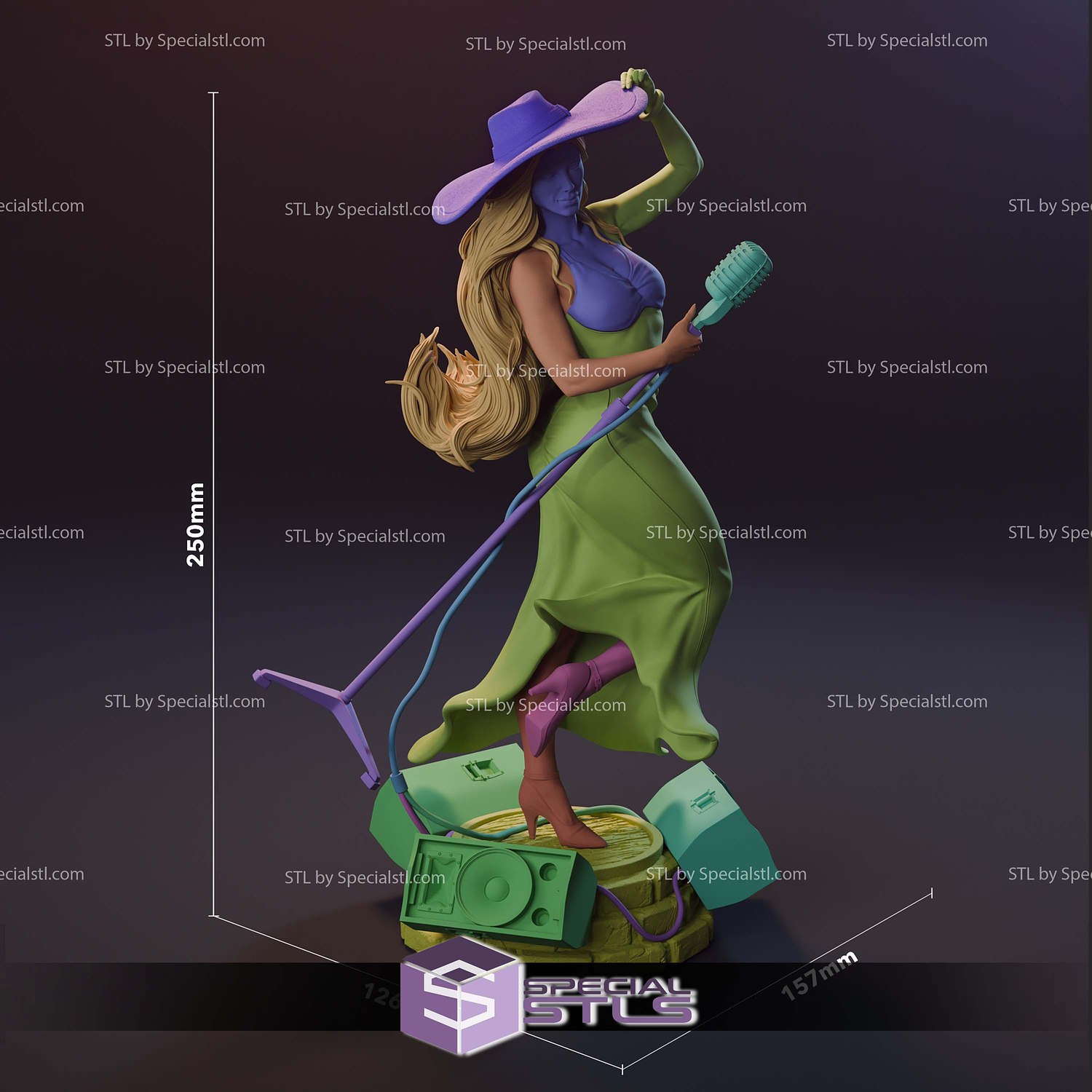 Pauline Super Mario Odyssey 250mm 3D Printer Files STL Model — view 6