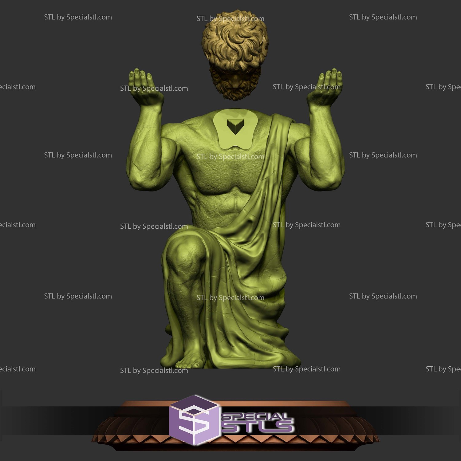 Atlas Pen Holder 3D Printer Files STL Model — view 2