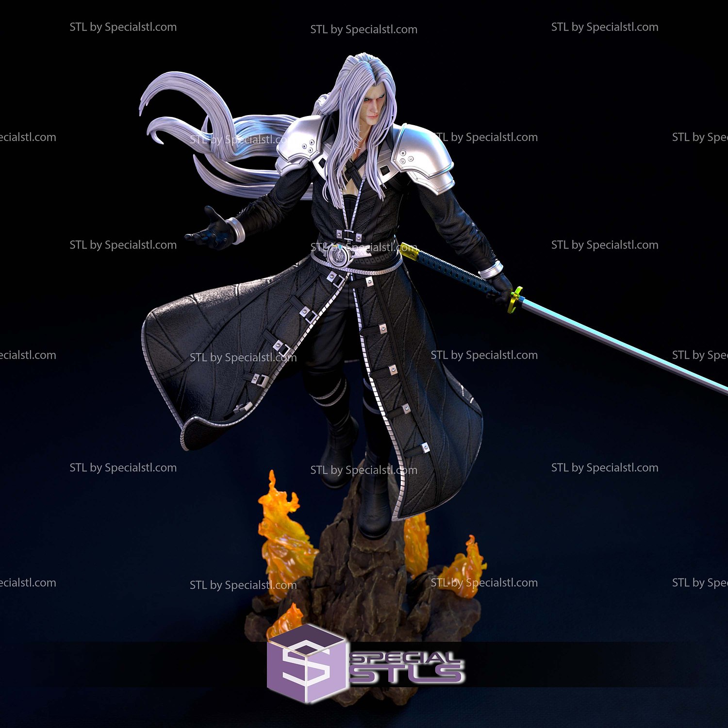 Sephiroth 1-6 Scale 3D Print Files STL Model — view 3