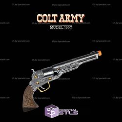 Super Basic STL Colt Army Model 1860 3D Model