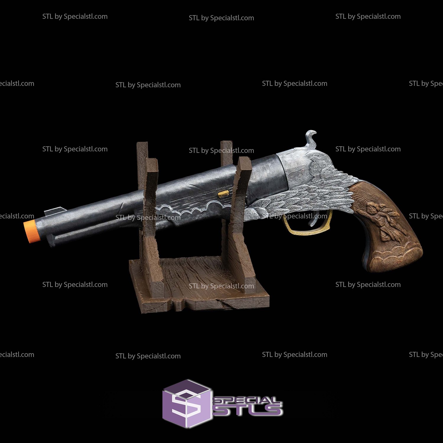 Super Basic STL Colt Army Model 1860 3D Model — view 2