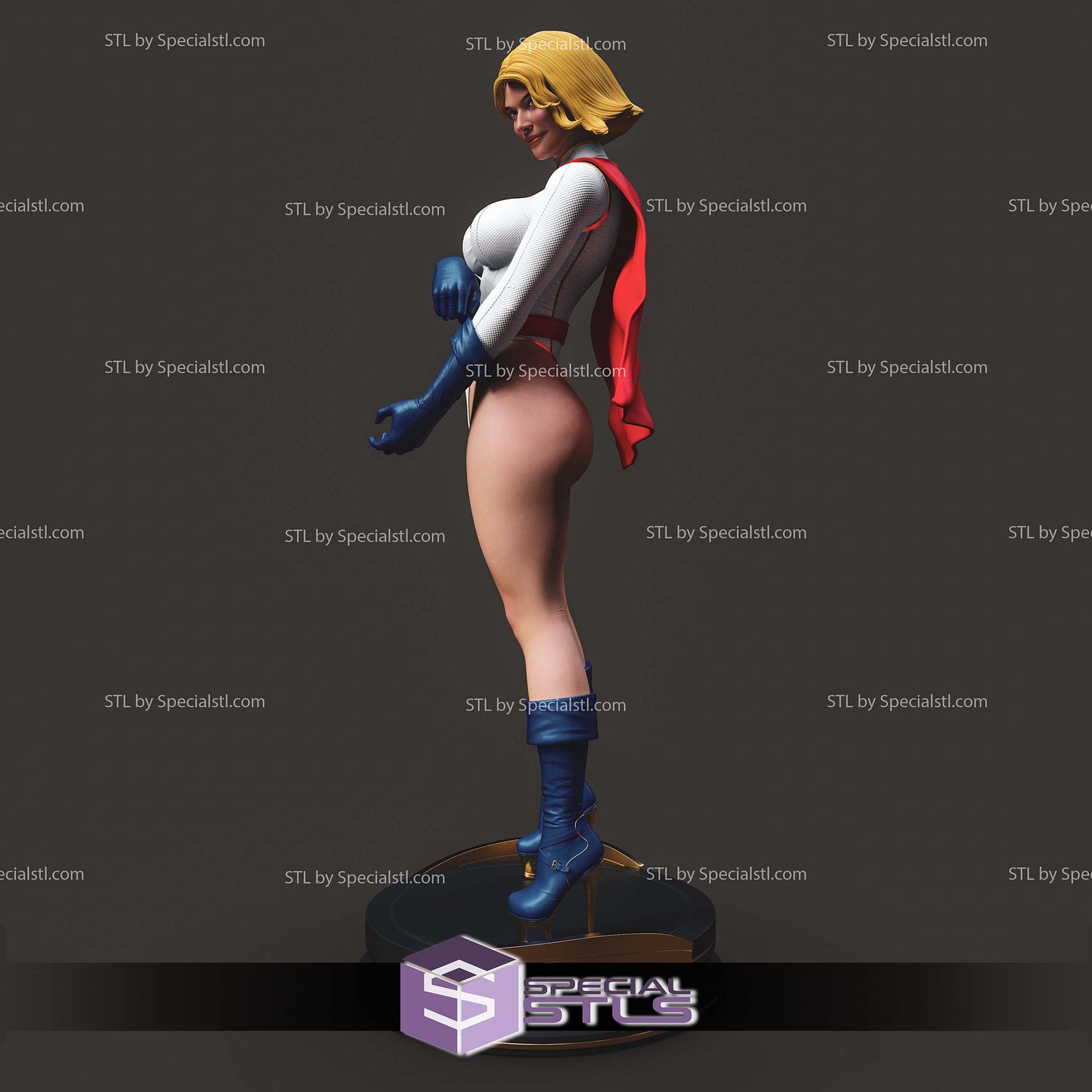 Kara Zor L Power Girl STL Files 3D Model — view 4