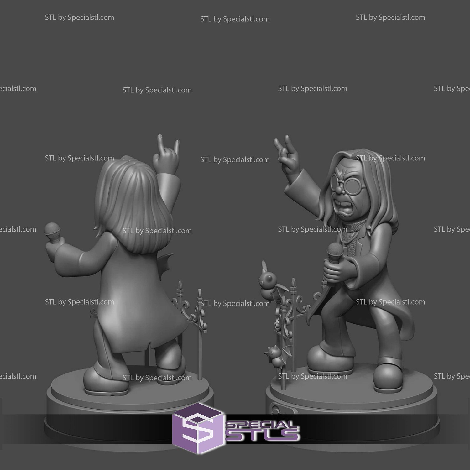 Ozzy Osbourne Chibi 3D Printer Files STL Model — view 2