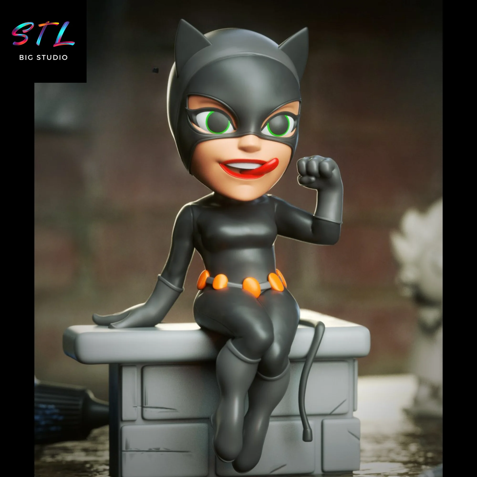 Catwoman Chibi STL for 3D Printing | DC Comics Model