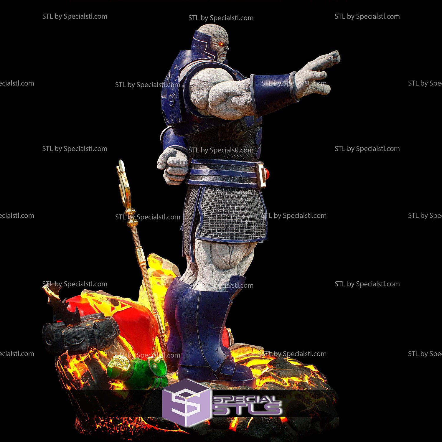 Darkseid Rebirth Sculptures 3D Printing STL Model — view 3